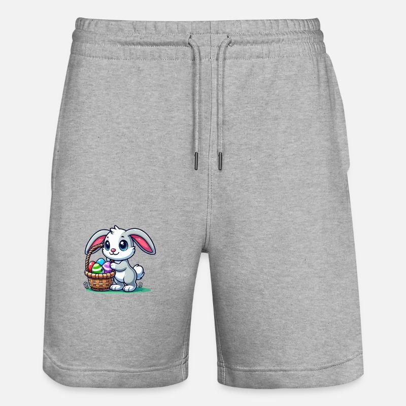 Lapin de Pâques - Short de jogging bio TRAINER Stanley/Stella unisexe - gris chiné