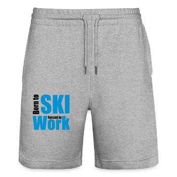 ski - Stanley/Stella Unisex Bio Joggingshorts Trainer  - Grau meliert - Vorne - Nik (191cm) & Marisol (170cm)