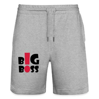 big_boss_2c - Stanley/Stella Trainer Unisex Organic Jogging Shorts - heather grey - Front - Nik (191cm) & Marisol (170cm)