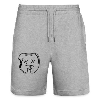 bande dessinée caries trou dans la dent - Short de jogging bio TRAINER Stanley/Stella unisexe - gris chiné - Devant - Nik (191cm) & Marisol (170cm)