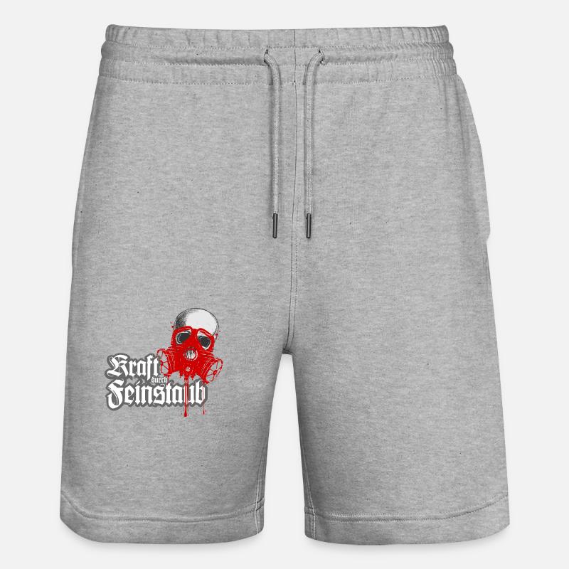 Kraft durch Feinstaub - Stanley/Stella Unisex Bio Joggingshorts Trainer  - Grau meliert