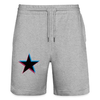 Effet étoile 3D - Short de jogging bio TRAINER Stanley/Stella unisexe - gris chiné - Devant - Nik (191cm) & Marisol (170cm)