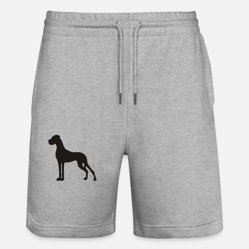 Petite Great Dane dans l'état - Short de jogging bio TRAINER Stanley/Stella unisexe - gris chiné