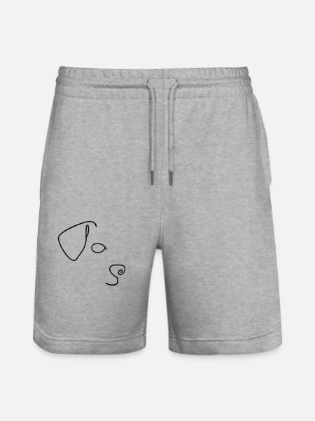 minimal labrador retriever - Stanley/Stella Trainer Unisex Organic Jogging Shorts - heather grey