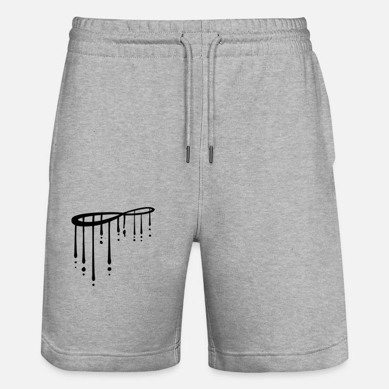 Gouttes de temps infinies - Short de jogging bio TRAINER Stanley/Stella unisexe - gris chiné