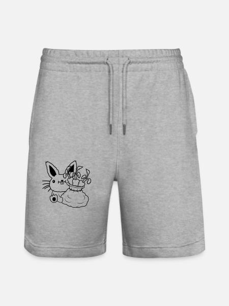 Carrots Vegetable Sack Easter - Stanley/Stella Trainer Unisex Organic Jogging Shorts - heather grey