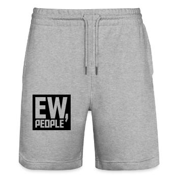 ew people lustiges Zitat - Stanley/Stella Unisex Bio Joggingshorts Trainer  - Grau meliert - Vorne - Nik (191cm) & Marisol (170cm)