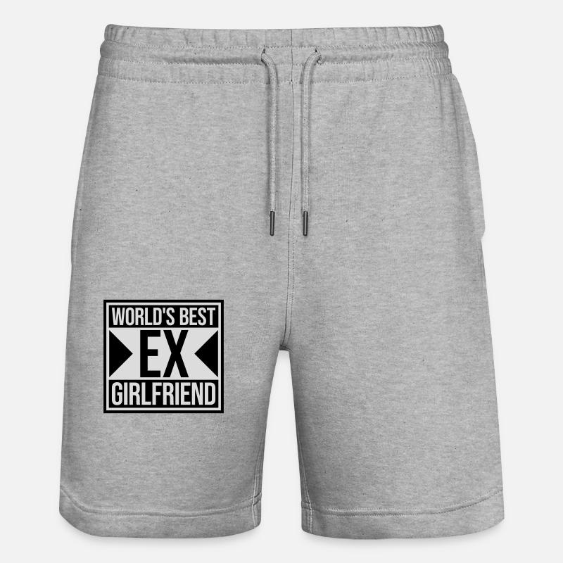 World's Best Ex Girlfriend - Stanley/Stella Trainer Unisex Organic Jogging Shorts - heather grey