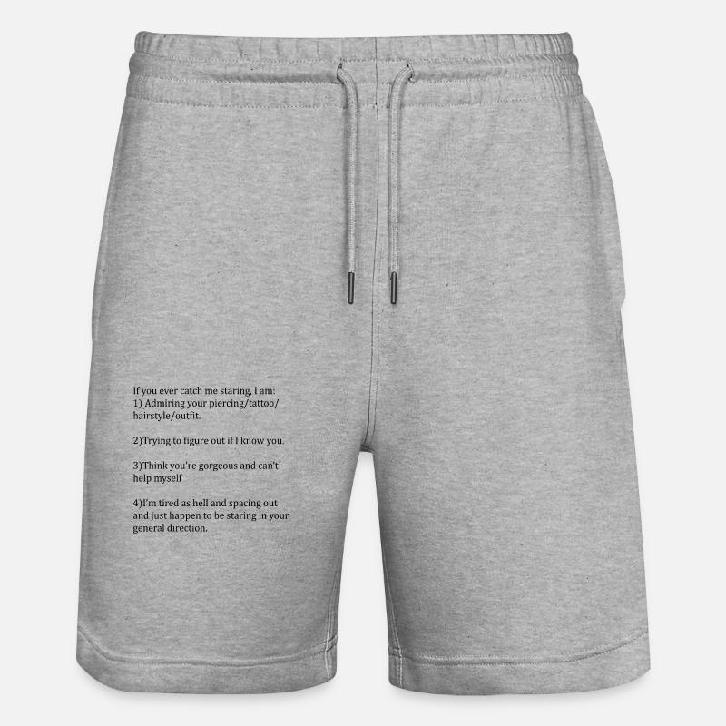 TEXT - Short de jogging bio TRAINER Stanley/Stella unisexe - gris chiné
