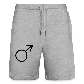 maennlich 1 - Stanley/Stella Unisex Bio Joggingshorts Trainer  - Grau meliert - Vorne - Nik (191cm) & Marisol (170cm)