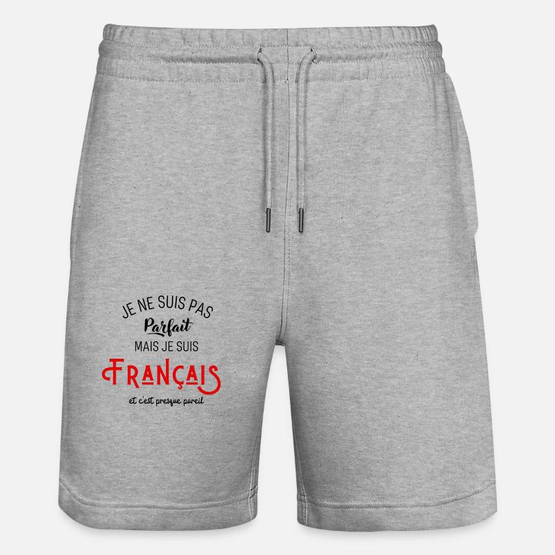 Pas parfait mais français - Short de jogging bio TRAINER Stanley/Stella unisexe - gris chiné
