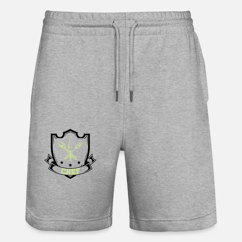 Chef Chef - Short de jogging bio TRAINER Stanley/Stella unisexe - gris chiné