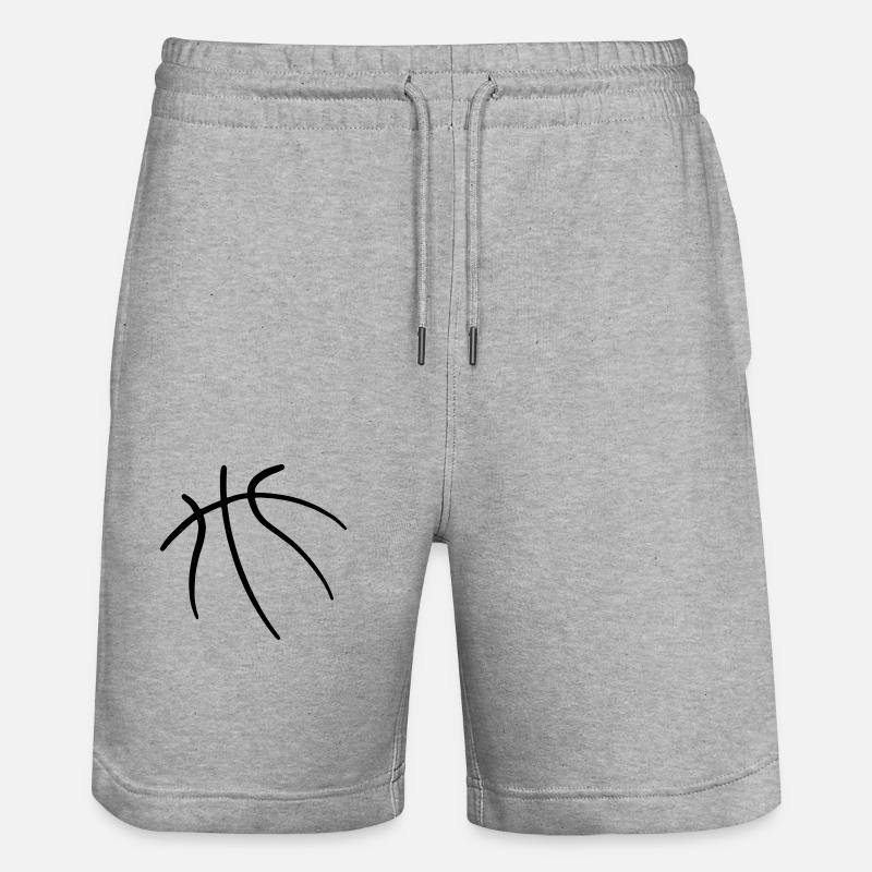 Basket-ball 29 - Short de jogging bio TRAINER Stanley/Stella unisexe - gris chiné