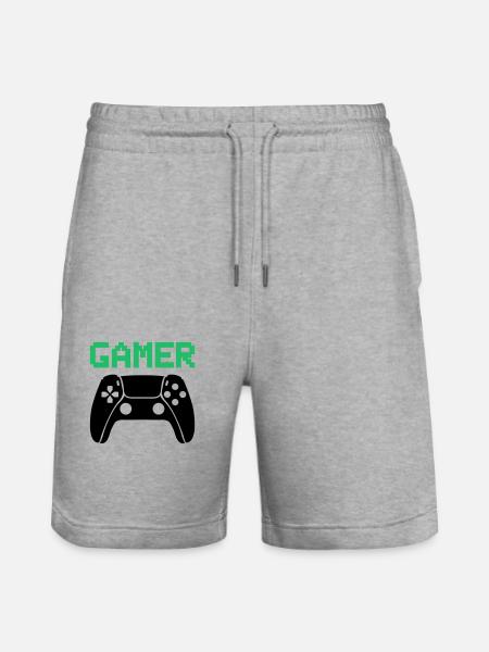 gamer controller - Stanley/Stella Unisex Bio Joggingshorts Trainer - Grau meliert