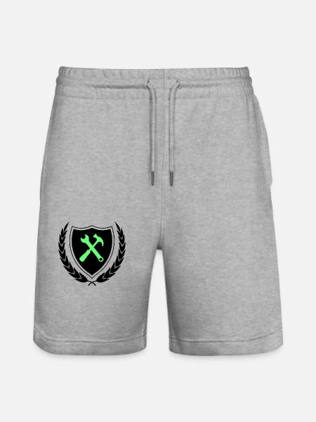 handwerker wappen - Stanley/Stella Unisex Bio Joggingshorts Trainer - Grau meliert