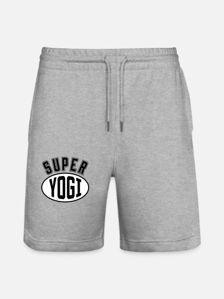 Super Yogi / Yoga - Stanley/Stella Trainer Unisex Organic Jogging Shorts - heather grey