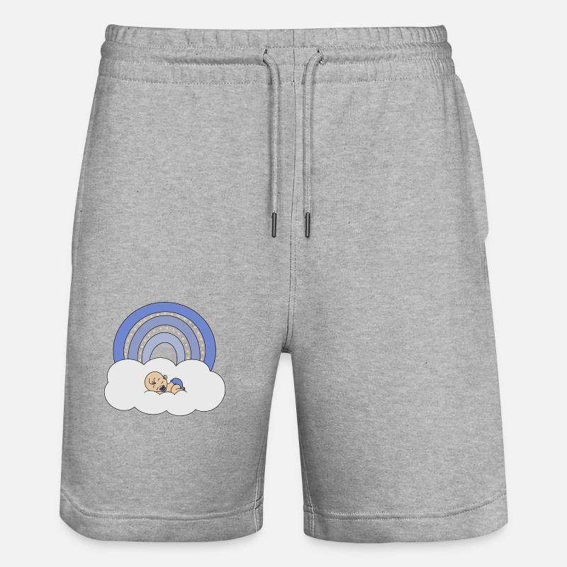 Bébé arc-en-ciel - Short de jogging bio TRAINER Stanley/Stella unisexe - gris chiné