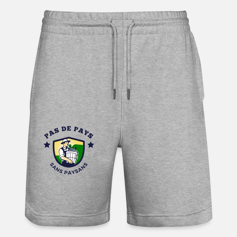 Pas de pays sans paysans - Short de jogging bio TRAINER Stanley/Stella unisexe - gris chiné