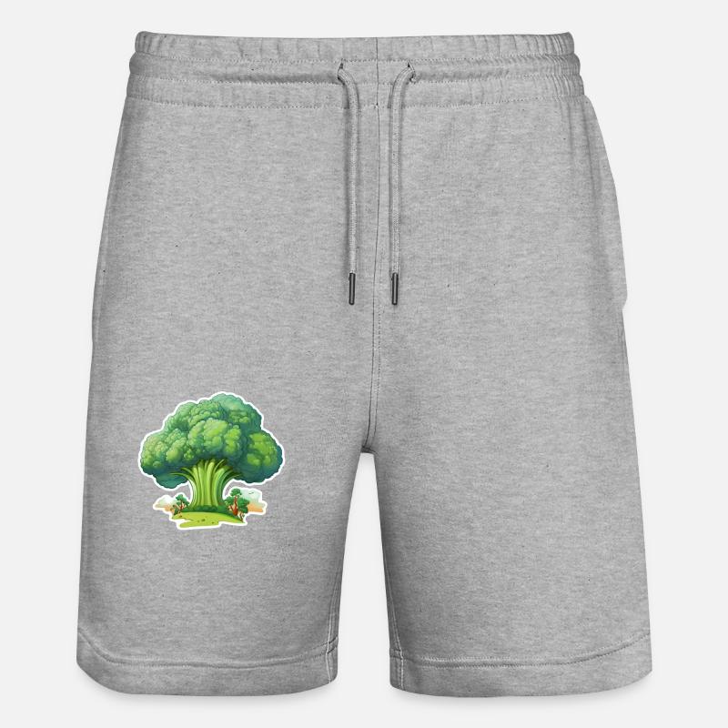 Forêt de brocoli - Short de jogging bio TRAINER Stanley/Stella unisexe - gris chiné
