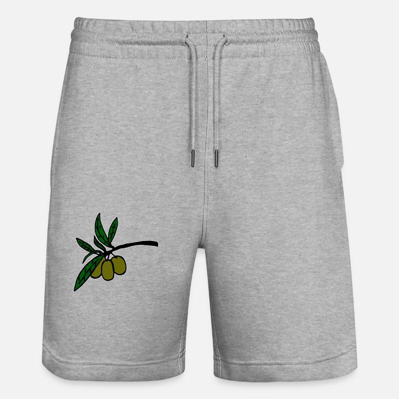 Rameau d’olivier - Short de jogging bio TRAINER Stanley/Stella unisexe - gris chiné