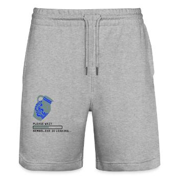 Bembel EXE Loading - Stanley/Stella Unisex Bio Joggingshorts Trainer  - Grau meliert - Vorne - Nik (191cm) & Marisol (170cm)