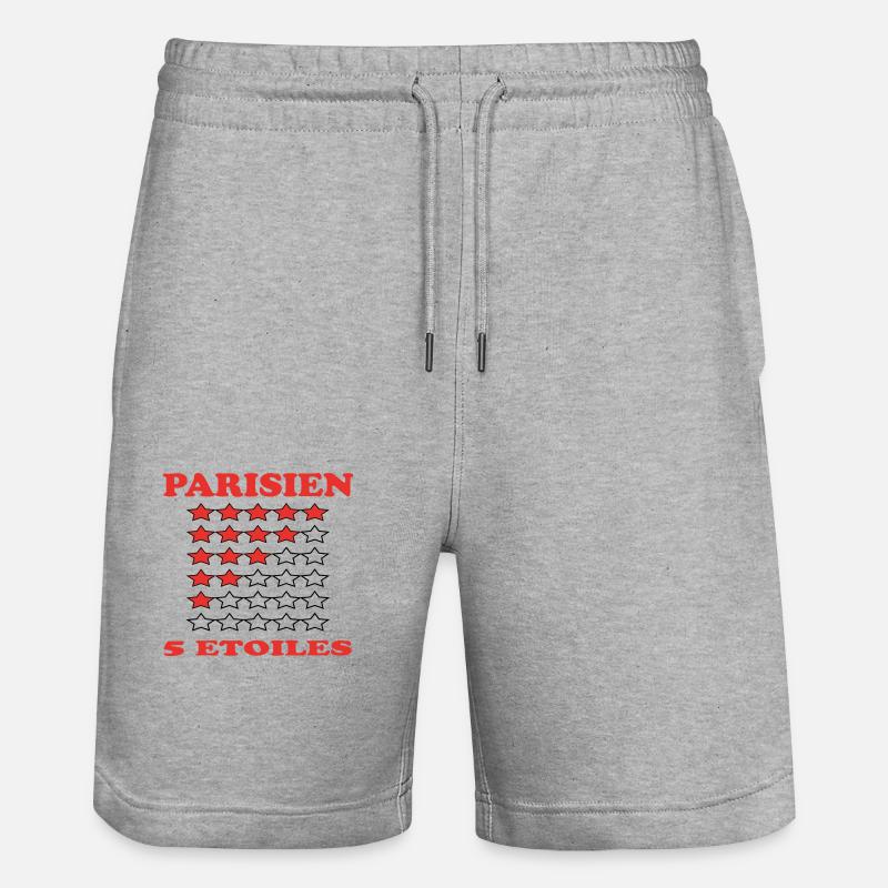PARISIEN 5 ETOILES - Short de jogging bio TRAINER Stanley/Stella unisexe - gris chiné
