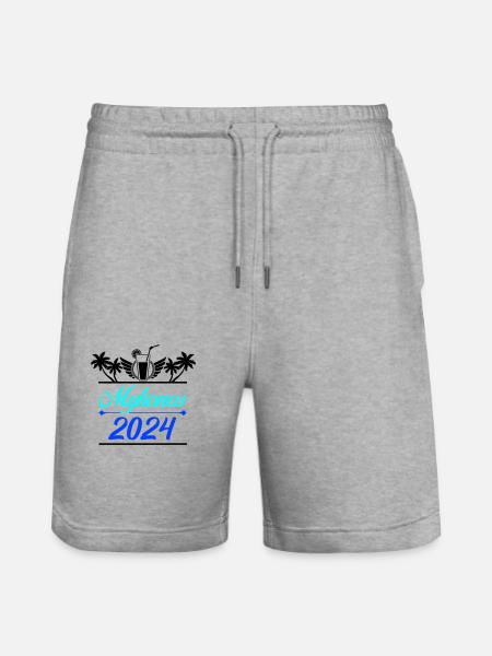 Mykonos 2024 - Stanley/Stella Trainer Unisex Organic Jogging Shorts - heather grey