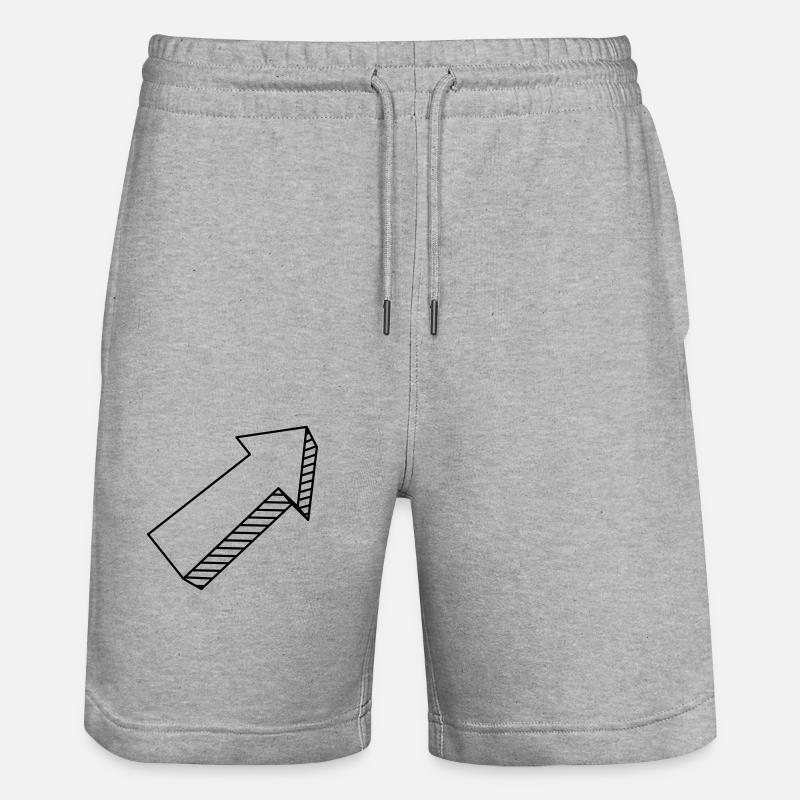 Flèche en 3D - Short de jogging bio TRAINER Stanley/Stella unisexe - gris chiné