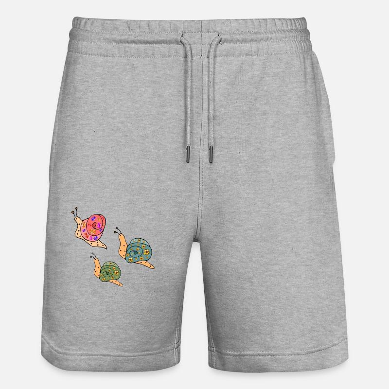Escargots - Short de jogging bio TRAINER Stanley/Stella unisexe - gris chiné