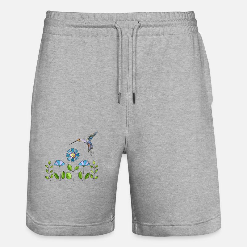 Bunter Vogel - Stanley/Stella Unisex Bio Joggingshorts Trainer  - Grau meliert