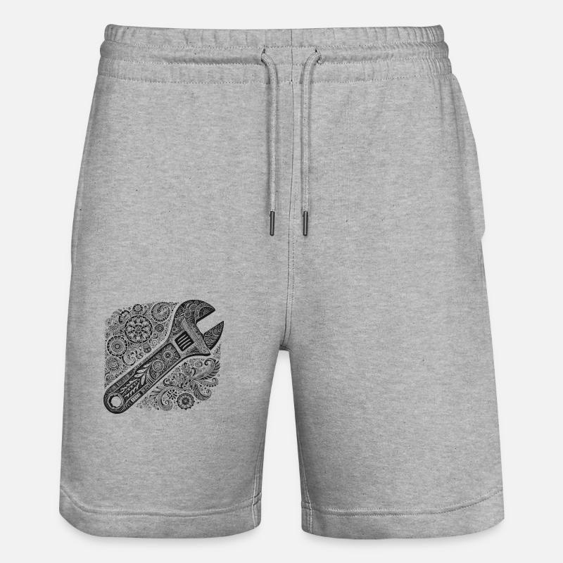 Clés à fourche - Short de jogging bio TRAINER Stanley/Stella unisexe - gris chiné