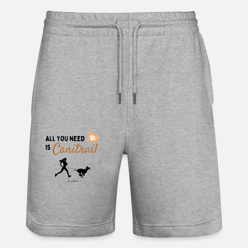 Canitrail - Short de jogging bio TRAINER Stanley/Stella unisexe - gris chiné