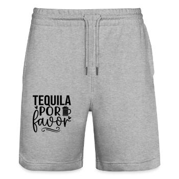 Tequila por favor - Stanley/Stella Trainer Unisex Organic Jogging Shorts - heather grey - Front - Nik (191cm) & Marisol (170cm)