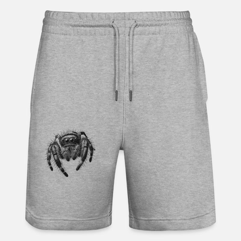 Araignée sauteuse - Short de jogging bio TRAINER Stanley/Stella unisexe - gris chiné