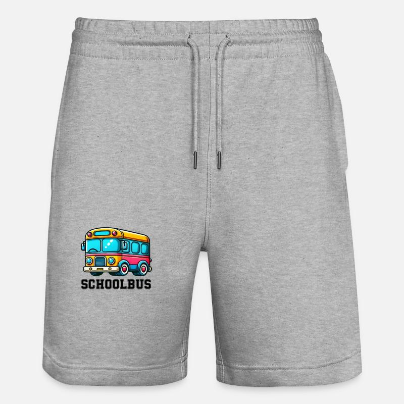 bus comic - Stanley/Stella Unisex Bio Joggingshorts Trainer  - Grau meliert