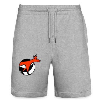 Fox Hole Front Part Front Burrow Go Out - Stanley/Stella Trainer Unisex Organic Jogging Shorts - heather grey - Front - Nik (191cm) & Marisol (170cm)