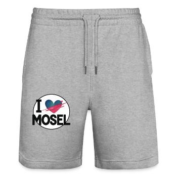 ILoveMosel2 - Stanley/Stella Unisex Bio Joggingshorts Trainer  - Grau meliert - Vorne - Nik (191cm) & Marisol (170cm)