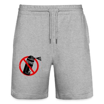 Stop Glyphosat - Stanley/Stella Unisex Bio Joggingshorts Trainer  - Grau meliert - Vorne - Nik (191cm) & Marisol (170cm)