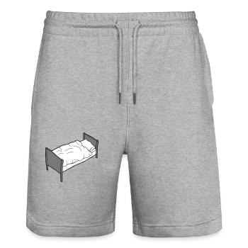 Literie Chambre Meubles - Short de jogging bio TRAINER Stanley/Stella unisexe - gris chiné - Devant - Nik (191cm) & Marisol (170cm)