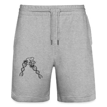 Mountain Bike Cycling Bicycle Tour Cycling - Stanley/Stella Trainer Unisex Organic Jogging Shorts - heather grey - Front - Nik (191cm) & Marisol (170cm)