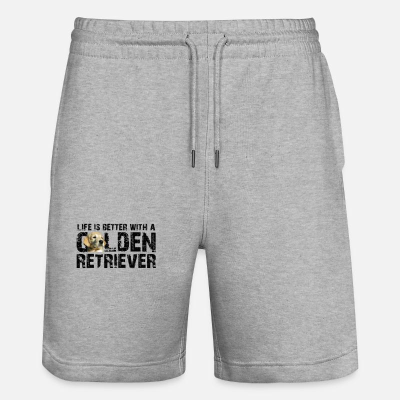 Golden retriever - Short de jogging bio TRAINER Stanley/Stella unisexe - gris chiné