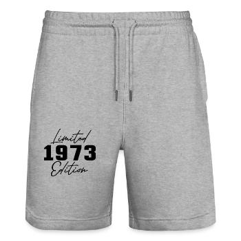 50th Birthday Men Women Anniversary 50 Years Old - Stanley/Stella Trainer Unisex Organic Jogging Shorts - heather grey - Front - Nik (191cm) & Marisol (170cm)