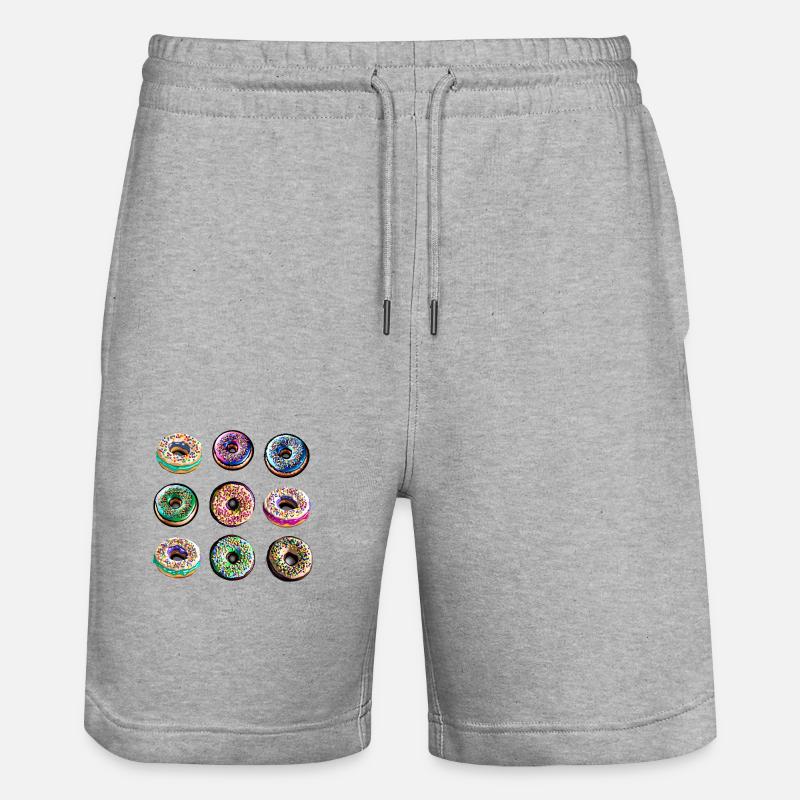 Beignets Muffins Donut Candy - Short de jogging bio TRAINER Stanley/Stella unisexe - gris chiné