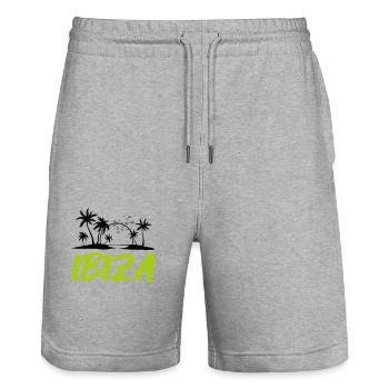 Ibiza - Short de jogging bio TRAINER Stanley/Stella unisexe - gris chiné - Devant - Nik (191cm) & Marisol (170cm)