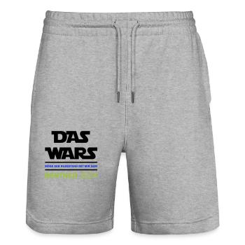 das wars rentner 2024 - Stanley/Stella Unisex Bio Joggingshorts Trainer  - Grau meliert - Vorne - Nik (191cm) & Marisol (170cm)
