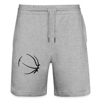 Basket-ball 30 - Short de jogging bio TRAINER Stanley/Stella unisexe - gris chiné - Devant - Nik (191cm) & Marisol (170cm)