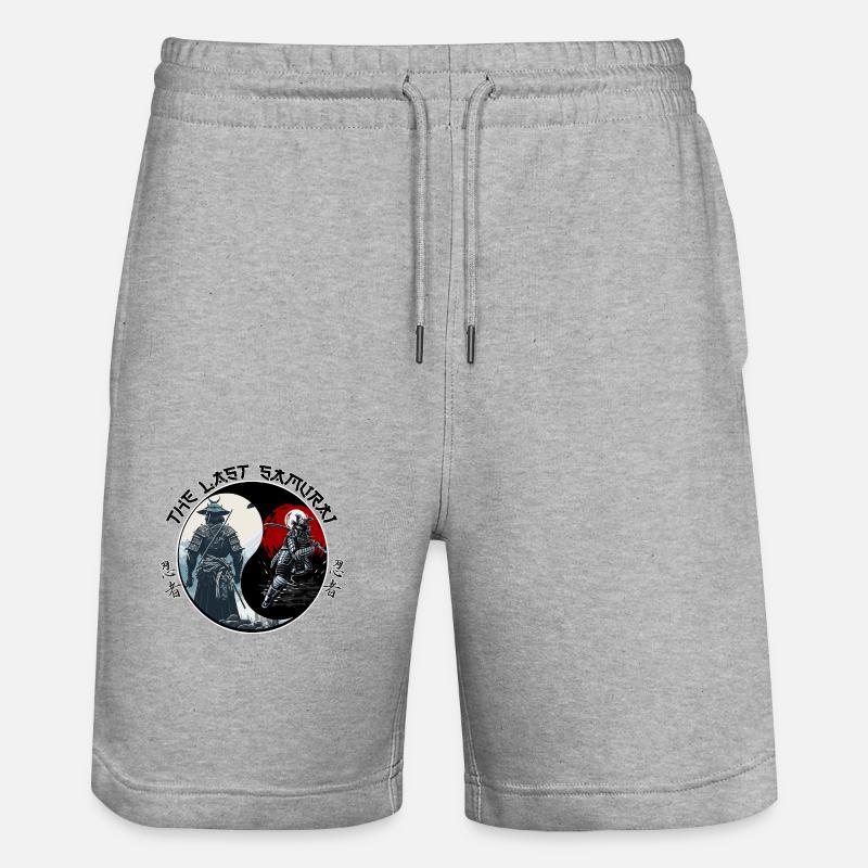 ying yang samurai - Short de jogging bio TRAINER Stanley/Stella unisexe - gris chiné