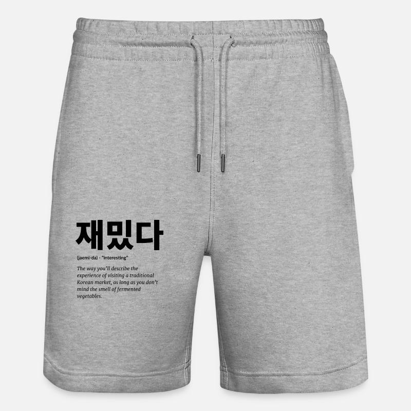 Coréen - Short de jogging bio TRAINER Stanley/Stella unisexe - gris chiné