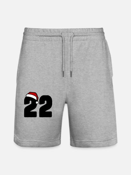 22 Number Christmas - Stanley/Stella Trainer Unisex Organic Jogging Shorts - heather grey