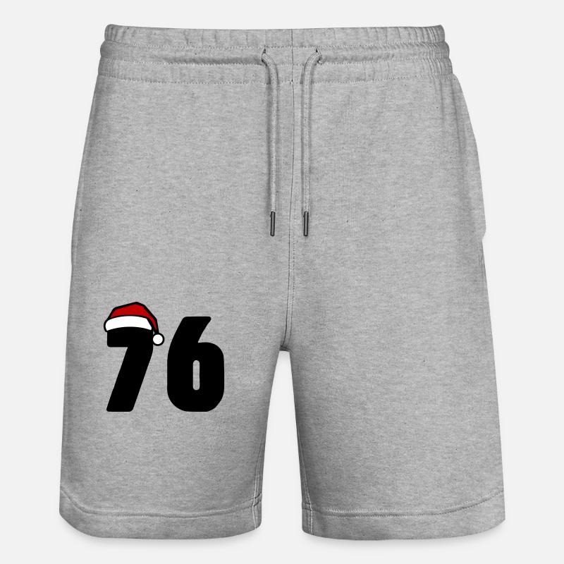 76 Numéro Noël - Short de jogging bio TRAINER Stanley/Stella unisexe - gris chiné